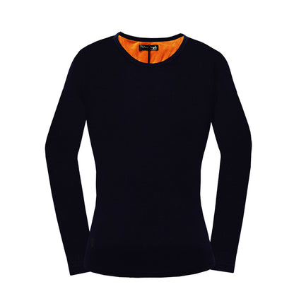 Dame Usb-opvarmet Termisk Top Med Slim Fit Og Lange Ærmer – Varmt Baselayer Med Justerbar Varme Til Kolde Dage, Sport Og Udendørsbrug