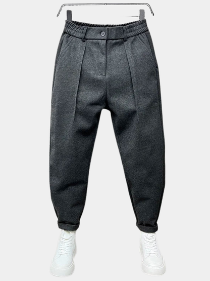 Herre Plisserede Bukser Med Tilspidset Pasform – Elegant Hverdagsdesign Til Kontor, Fritid Og Smart Casual Stil