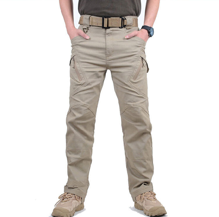 Pantalones cargo tácticos de hombre con diseño reforzado y varios bolsillos – Pantalones prácticos para senderismo, acampada y trekking