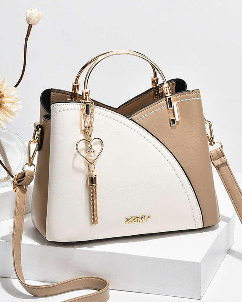 Bolso grande de mano para mujer de cuero sintético con correa ajustable y varios bolsillos – Tote espacioso para trabajo, viajes, compras y uso diario