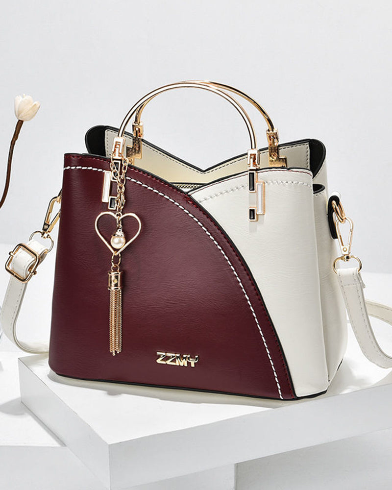 Bolso grande de mano para mujer de cuero sintético con correa ajustable y varios bolsillos – Tote espacioso para trabajo, viajes, compras y uso diario
