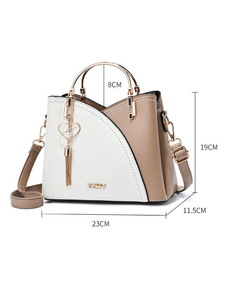 Bolso grande de mano para mujer de cuero sintético con correa ajustable y varios bolsillos – Tote espacioso para trabajo, viajes, compras y uso diario