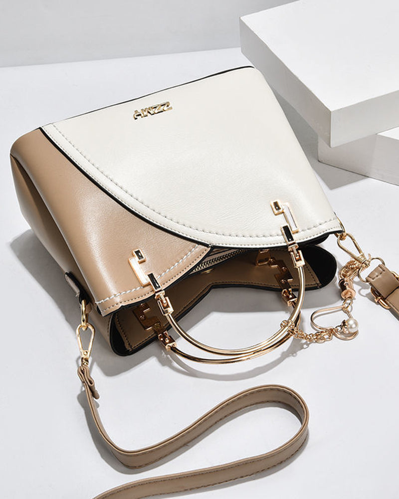 Bolso grande de mano para mujer de cuero sintético con correa ajustable y varios bolsillos – Tote espacioso para trabajo, viajes, compras y uso diario