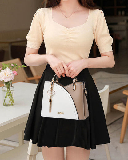 Bolso grande de mano para mujer de cuero sintético con correa ajustable y varios bolsillos – Tote espacioso para trabajo, viajes, compras y uso diario