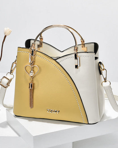Bolso grande de mano para mujer de cuero sintético con correa ajustable y varios bolsillos – Tote espacioso para trabajo, viajes, compras y uso diario