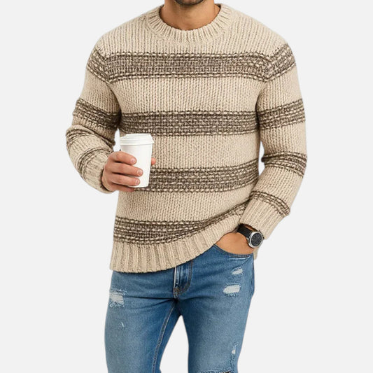 Herre Vinterpullover – Varm Sweater Til Efterår, Vinter, Hverdagsbrug Og Smart Casual Stil