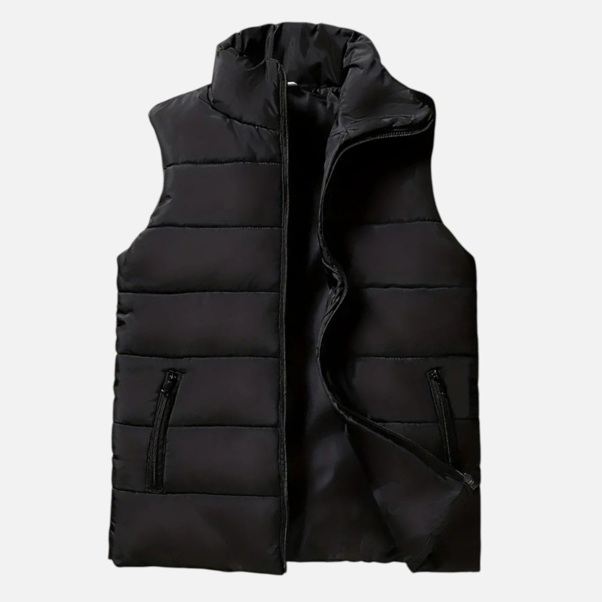 Men's Quilted Winter Vest - Warm Layered Outerwear for Fall, Winter, Everyday Wear, and Leisure