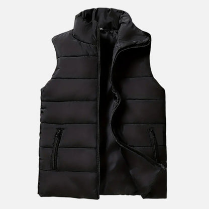 Men's Quilted Winter Vest - Warm Layered Outerwear for Fall, Winter, Everyday Wear, and Leisure