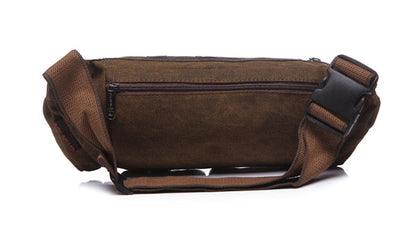 Herre Vintage Bæltetaske I Canvas Med Flere Lommer – Praktisk Utility-taske Med Justerbar Crossbody-rem Til Hverdagsbrug, Rejser Og Fritid