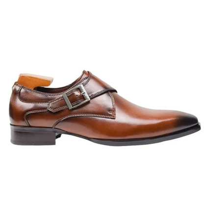 Męskie buty typu monk strap z pojedynczą klamrą – formalne obuwie męskie do pracy, biura i na specjalne okazje