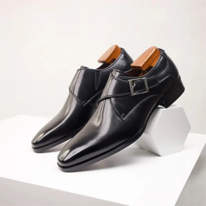 Męskie buty typu monk strap z pojedynczą klamrą – formalne obuwie męskie do pracy, biura i na specjalne okazje