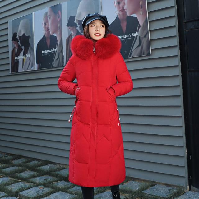 Women's puffer coat with faux fur collar - warm winter outerwear for cold days, everyday wear, leisure, and outdoor use