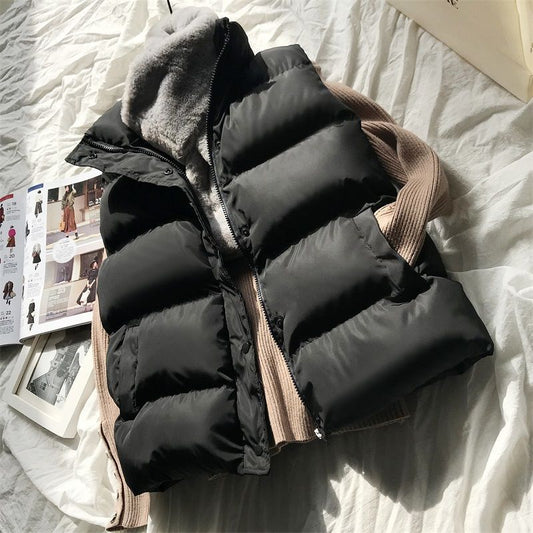 Women's Padded Bodywarmer – High-Collar Gilet for Transitional Layering