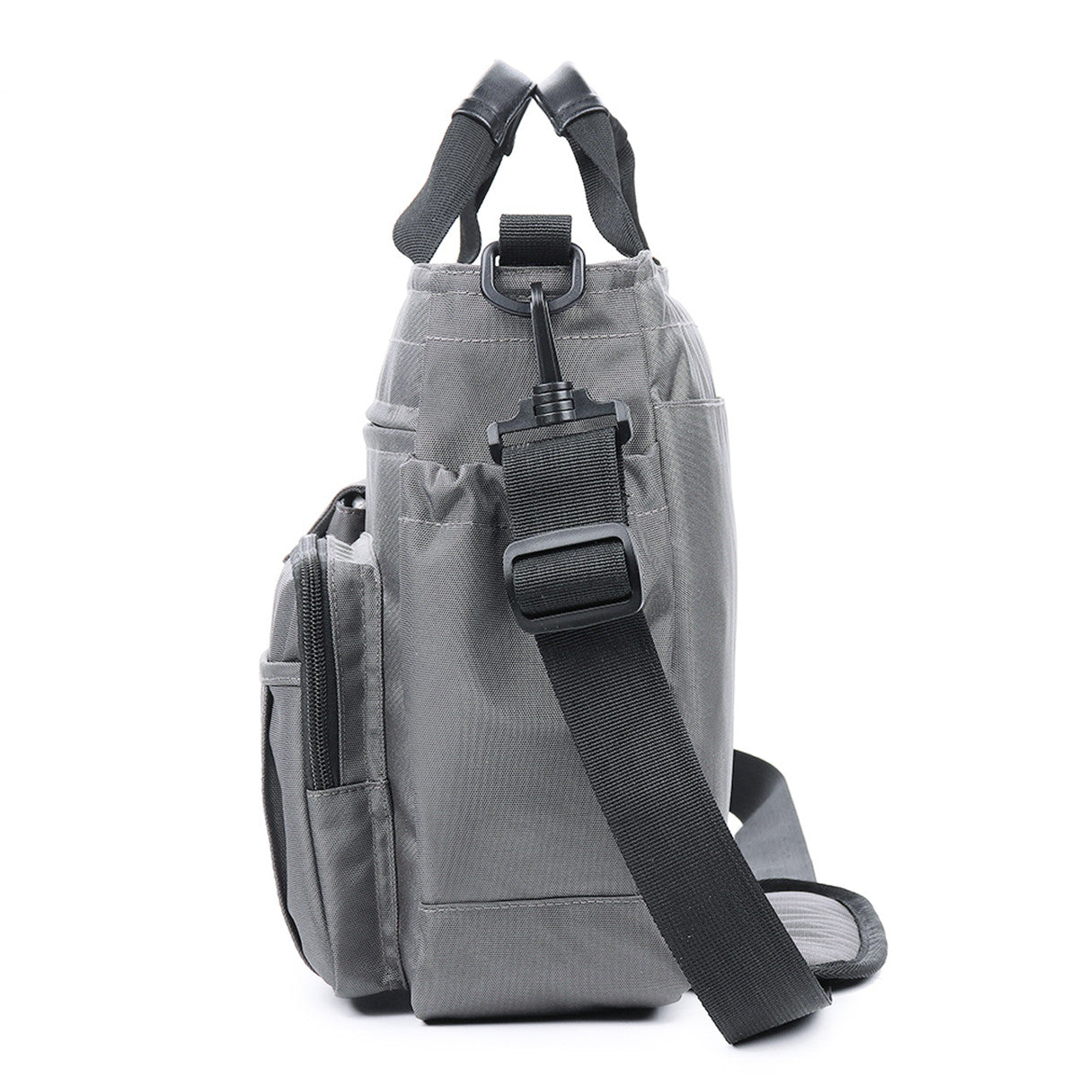 Herre Nylon Messenger-taske Med Flere Lommer Og Laptoprum – Rummelig Crossbody-arbejdstaske Med Organiserede Rum Til Arbejde, Studie Og Rejser