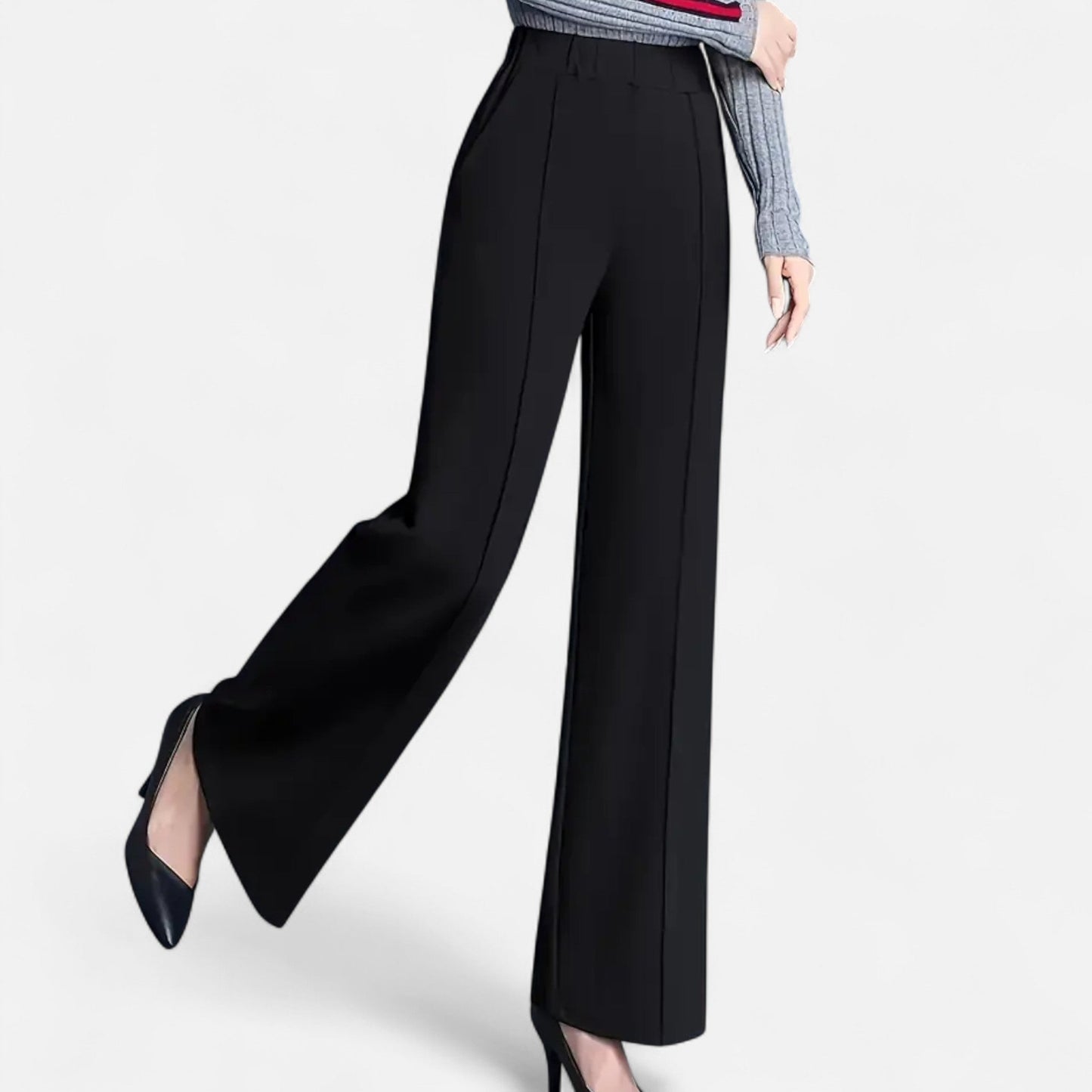 Women's High-Waisted Wide-Leg Trousers – Elegant Wide-Leg Design for the Office, Everyday Wear, Holidays and Smart-Casual Style