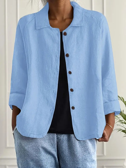 Cárdigan ligero tipo camisa para mujer con cierre de botones – Cárdigan ligero y versátil para uso diario, tiempo libre, oficina y estilo de capas