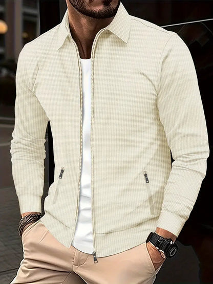 Men's Shirt with Zip Closure – Stylish and Versatile Shirt for Smart Casual Style, Everyday Wear, the Office, and Leisure