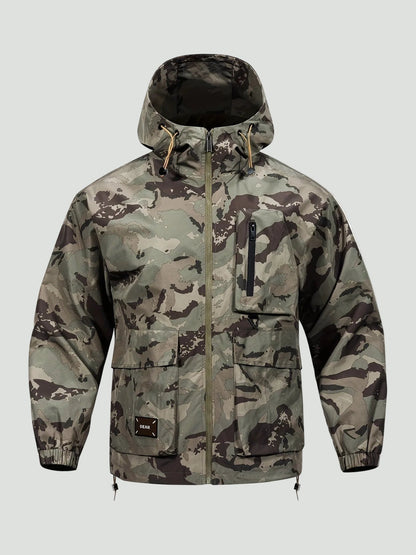 Herre Løs Hættetrøje Med Camouflageprint – Afslappet Design Til Streetwear, Fritid Og Hverdagsbrug