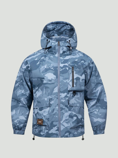 Herre Løs Hættetrøje Med Camouflageprint – Afslappet Design Til Streetwear, Fritid Og Hverdagsbrug