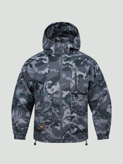 Herre Løs Hættetrøje Med Camouflageprint – Afslappet Design Til Streetwear, Fritid Og Hverdagsbrug