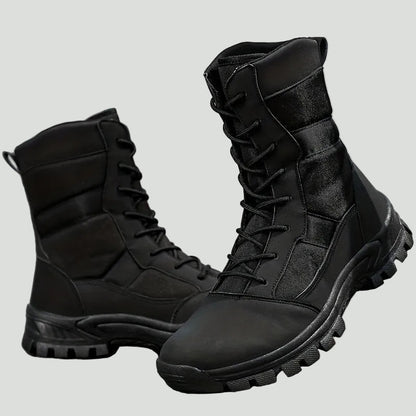 Męskie oddychające buty trekkingowe z wysoką cholewką – sznurowane buty z przyczepną podeszwą do wędrówek, biwakowania i trekkingu