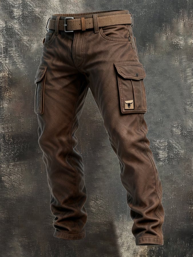 Herre Slim Fit Cargobukser – Streetwear med Utility-Lommer til Hverdagsbrug