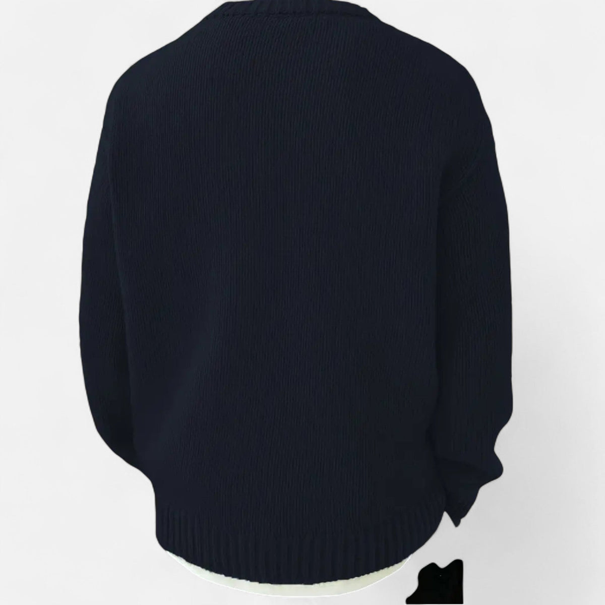 Men's Solid-Color Crew-Neck Pullover – Classic Sweater for Autumn, Winter, Everyday Wear and Smart Casual Style