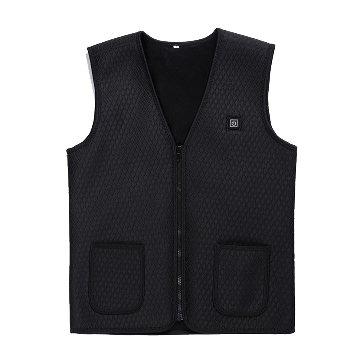 Chaleco eléctrico calefactable para hombre con corte entallado y cremallera completa - Capa cálida de invierno con calor ajustable para los días fríos, el uso diario y las actividades al aire libre