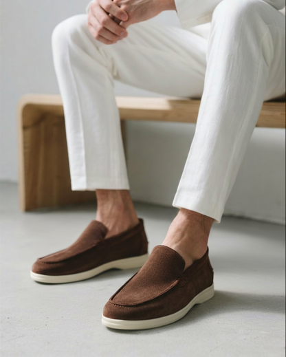 Herre Ruskindsinspirerede Slip-On Loafers Med Let Komfort