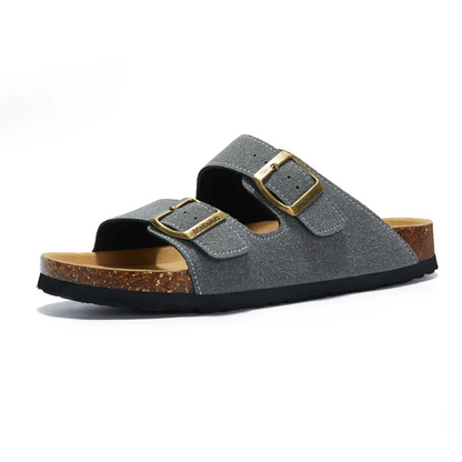Herre Sandaler Med Justerbare Remme Og Korkfodseng