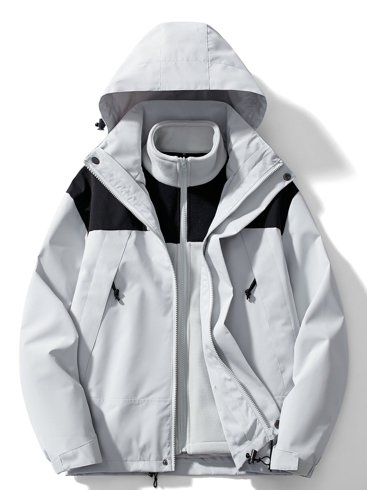 Jachetă outdoor 3-în-1 pentru femei, cu căptușeală din fleece și glugă – îmbrăcăminte exterioară versatilă de iarnă pentru zile reci, purtare zilnică și activități în aer liber