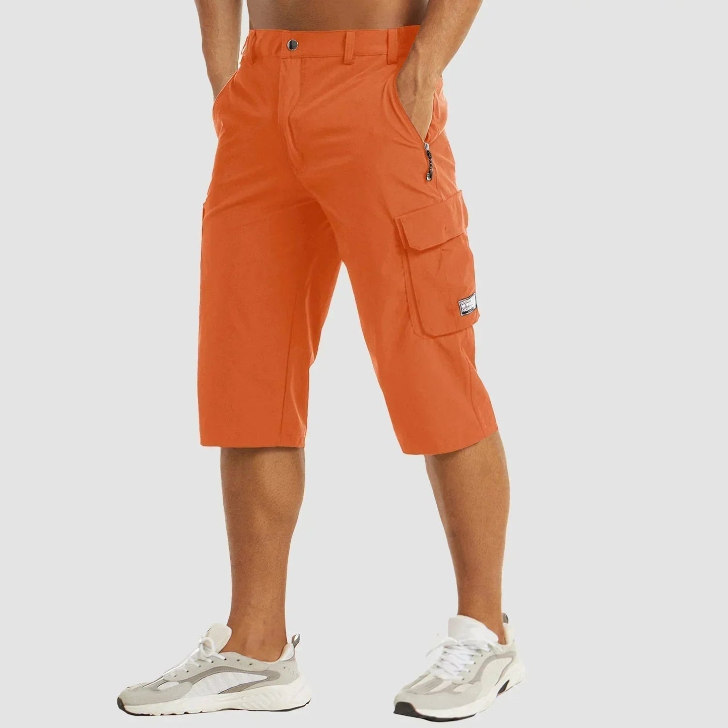 Bermude cargo pentru bărbați, cu elasticitate și buzunare practice – pantaloni scurți casual până la genunchi pentru vară, vacanță și purtare zilnică