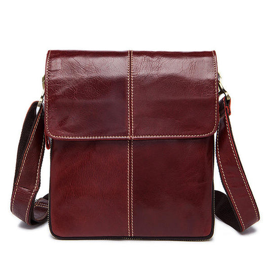 Herre Messenger-taske I Ægte Læder Med Flaplukning – Business-skuldertaske Med Justerbar Crossbody-rem Til Arbejde, Kontor Og Rejser