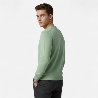 Herre Slim Fit Striktrøje – Klassisk Sweater Til Kontor, Hverdagsbrug, Fritid Og Smart Casual Stil