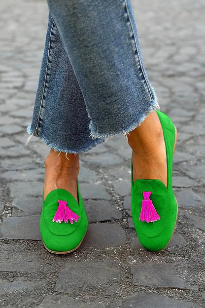 Dame Flade Loafers I Ruskind – Blødt Slip-On-Fodtøj Til Bydage Og Smart Casual-Outfits