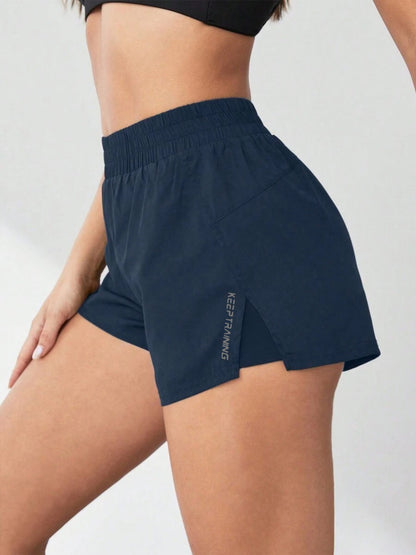 Dame 2-i-1 Løbeshorts Med Hurtigtørrende Materiale – Lette Træningsshorts Med Støttende Inderlag Til Løb, Fitness Og Aktiv Hverdagsbrug