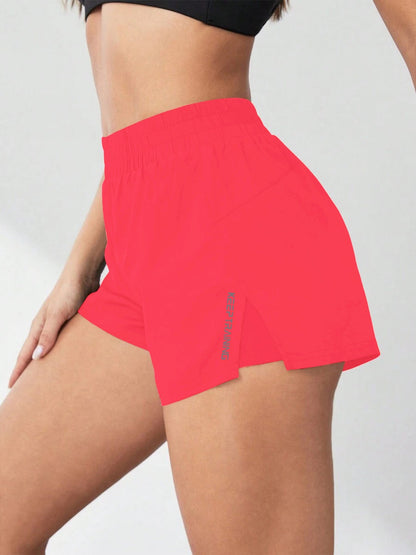 Dame 2-i-1 Løbeshorts Med Hurtigtørrende Materiale – Lette Træningsshorts Med Støttende Inderlag Til Løb, Fitness Og Aktiv Hverdagsbrug