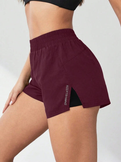 Dame 2-i-1 Løbeshorts Med Hurtigtørrende Materiale – Lette Træningsshorts Med Støttende Inderlag Til Løb, Fitness Og Aktiv Hverdagsbrug