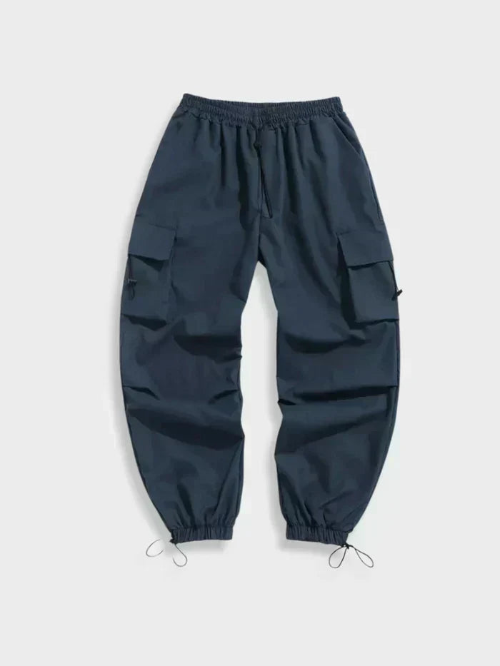 Herre Baggy Cargobukser – Utilitybukser Med Brede Ben Til Streetwear Om Foråret Og Sommeren
