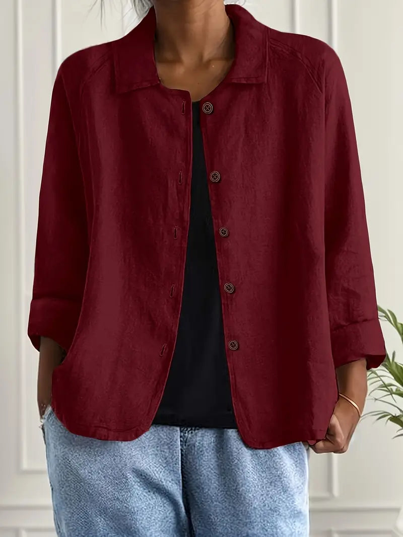 Cárdigan ligero tipo camisa para mujer con cierre de botones – Cárdigan ligero y versátil para uso diario, tiempo libre, oficina y estilo de capas