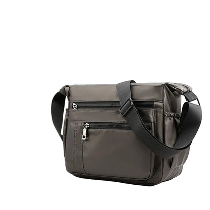 Herre Nylon Crossbody-taske Med Flere Lommer Og Justerbar Skulderrem – Rummelig Messenger-taske Med Lynlåsrum Til Arbejde, Rejser Og Hverdagsbrug