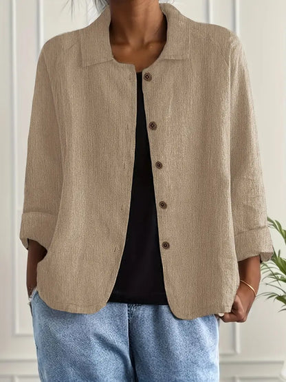 Cárdigan ligero tipo camisa para mujer con cierre de botones – Cárdigan ligero y versátil para uso diario, tiempo libre, oficina y estilo de capas