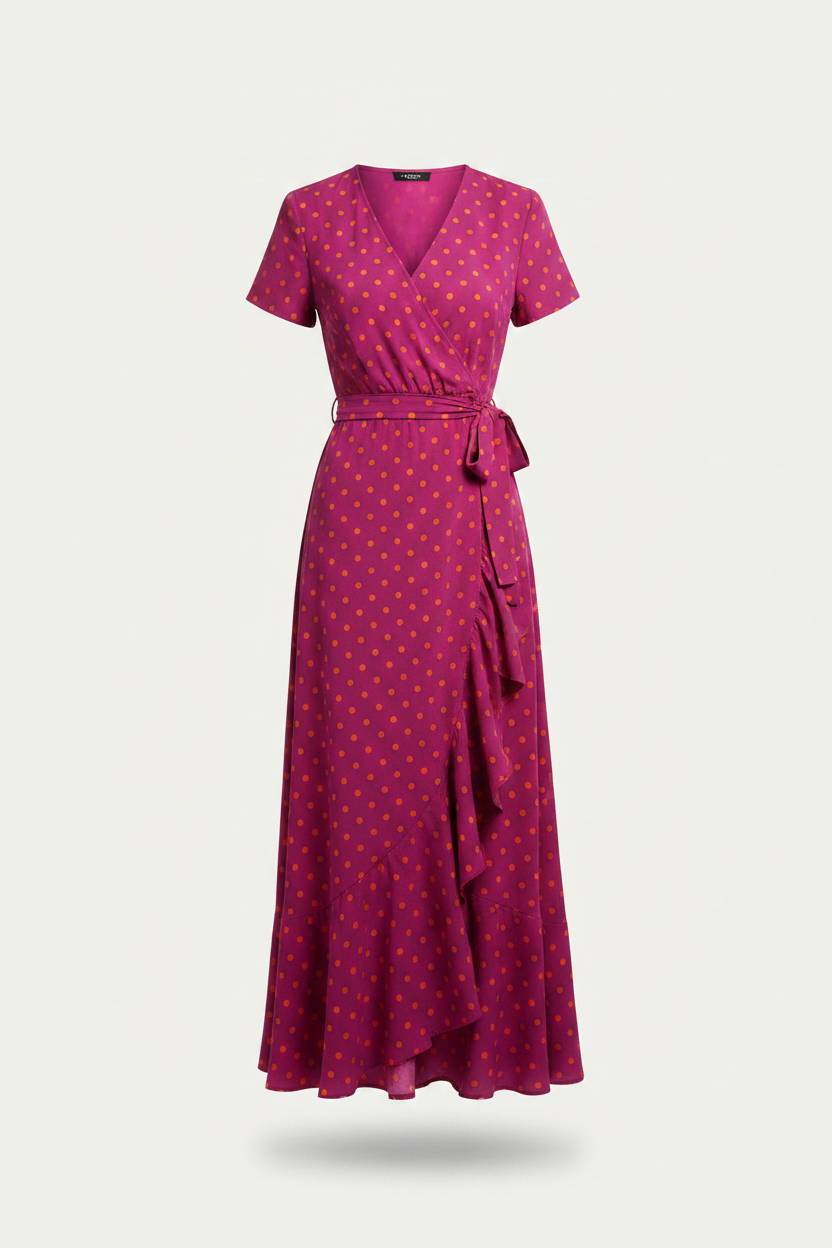Women's Patterned Maxi Dress with an A-Line Silhouette – Elegant Summer Dress for Vacation, Everyday Wear, and Casual Occasions