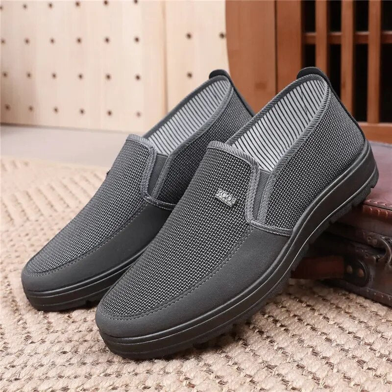Mocasini casual slip-on pentru bărbați, din plasă ușoară, cu inserții laterale elastice – pantofi confortabili cu talpă profilată pentru utilizare zilnică, timp liber și stil smart casual