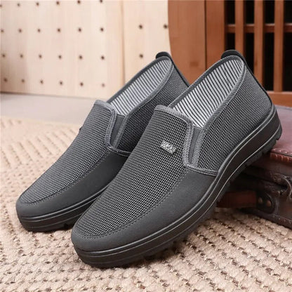 Mocasini casual slip-on pentru bărbați, din plasă ușoară, cu inserții laterale elastice – pantofi confortabili cu talpă profilată pentru utilizare zilnică, timp liber și stil smart casual