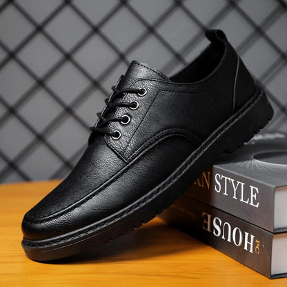 Pantofi Derby casual pentru bărbați, cu șireturi și cusături tip mocasin – pantofi joși cu talpă profilată robustă pentru utilizare zilnică, birou și stil smart casual