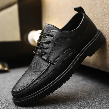 Pantofi Derby casual pentru bărbați, cu șireturi și cusături tip mocasin – pantofi joși cu talpă profilată robustă pentru utilizare zilnică, birou și stil smart casual