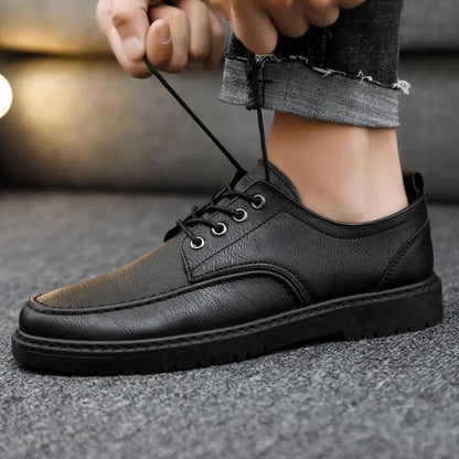Pantofi Derby casual pentru bărbați, cu șireturi și cusături tip mocasin – pantofi joși cu talpă profilată robustă pentru utilizare zilnică, birou și stil smart casual