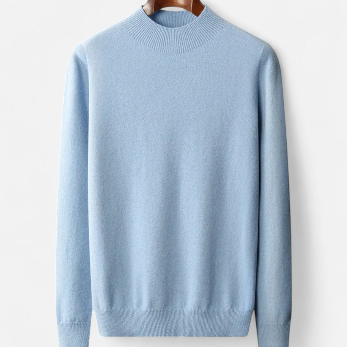 Męski sweter z czystej wełny z półgolfem - ciepła i klasyczna dzianina na jesień, zimę, co dzień i w stylu smart casual