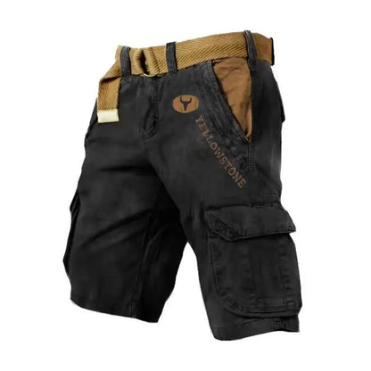 Herre Utility-Cargoshorts – Vasket Afslappet Sommerstil med Design med Flere Lommer
